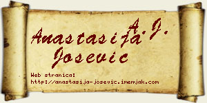 Anastasija Jošević vizit kartica